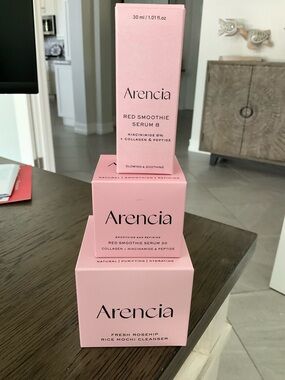 Arencia Skincare Set - Red Smoothie Serum 8 and 30 & Rice Mochi Cleanser